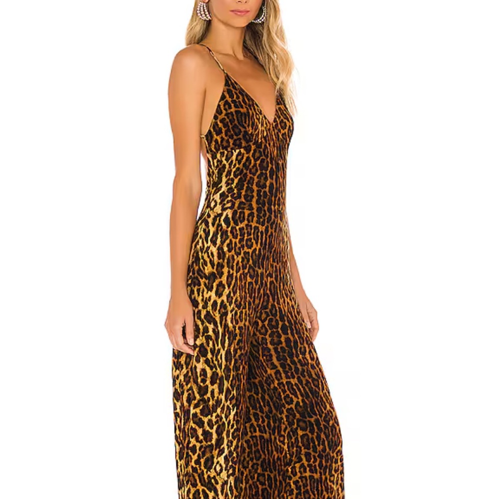 Norma Kamali Leopard Print Jumpsuit